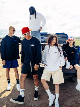 STA2024秋季火焰星标基础纯棉长袖圆领T恤