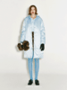 【冰川滑行】冰川蓝长款连帽棉服 商品缩略图0