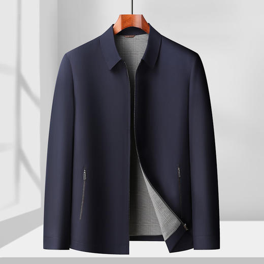 【新款DLS】大依优型大码翻领夹克外套加肥加大肥佬休闲上衣男士胖子 商品图5