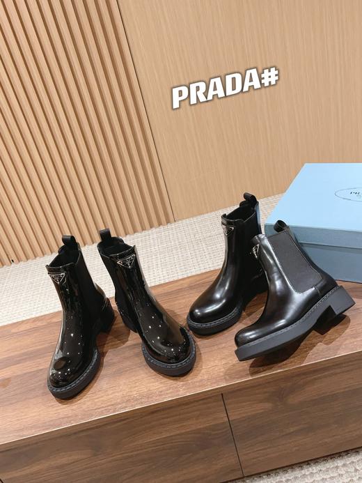 * 普*达经典款三角标烟管靴 切尔西裸靴（HD） 商品图1