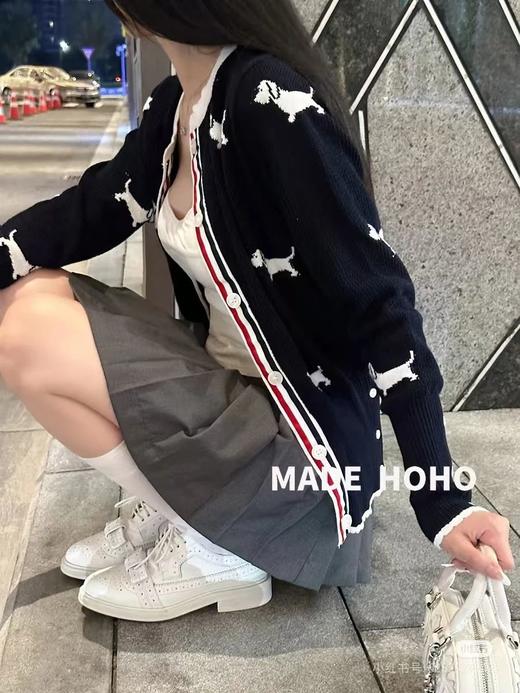 TB/布朗镂空嵌花早秋精纺羊毛开衫外套 商品图1