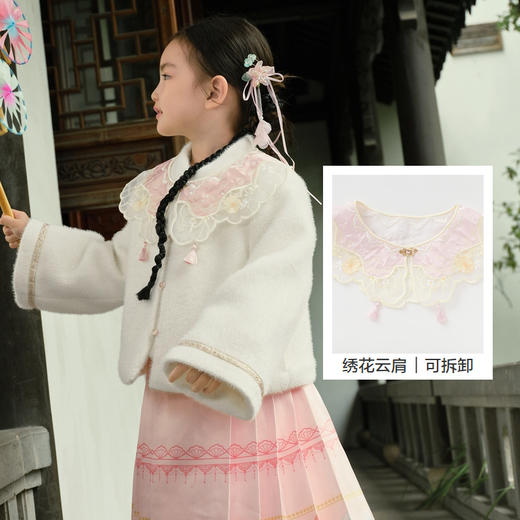 巴拉巴拉童装女童马面裙套装冬装新款红色长袖宝宝小童新中式 商品图3