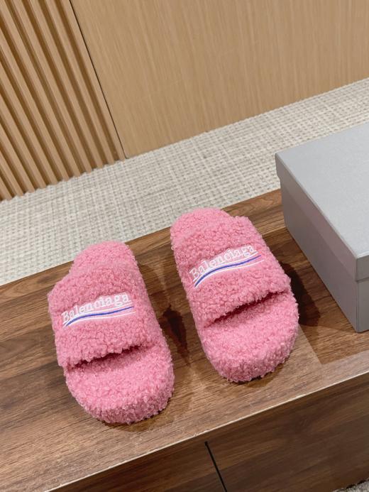 巴黎**家  厚底款  秋冬潮品 羊羔毛毛拖 ！(HD) 商品图4