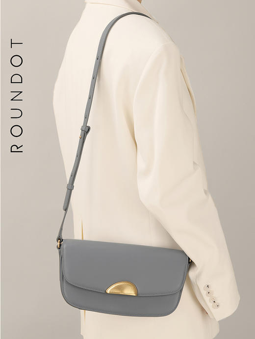 【ROUNDOT】圆点时光扣系列头层牛皮小众百搭单肩斜挎包腋下高级感法棍包 商品图2