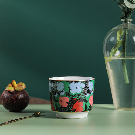 陶溪川 72亼-黑白鲜花水杯 商品图1