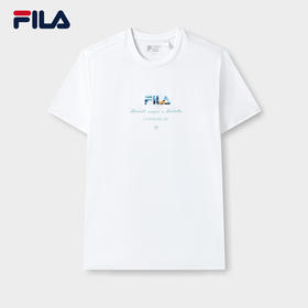 3件4折【自营】FILA/斐乐  斐乐男短袖T恤夏季舒适时尚休闲基础简约休闲上衣 F11M328105FWT