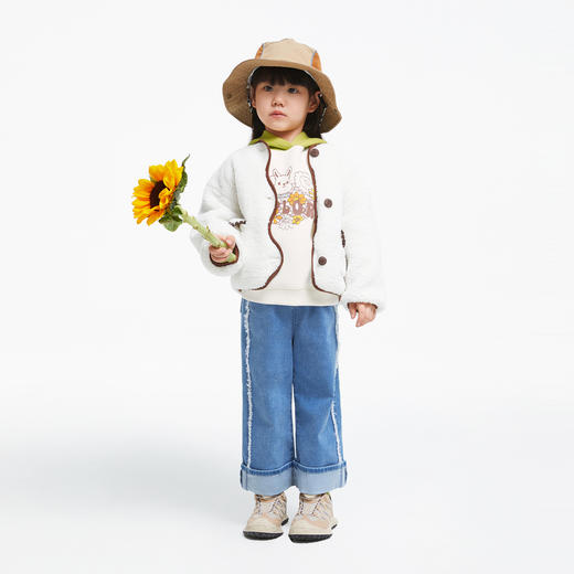 女童甜美暖绒外套安奈儿童装实体店同款XG435549 商品图3