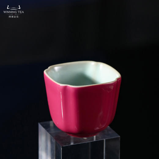 问鼎汝瓷鼎峰系列辛丑胭脂红高四喜杯 商品图2