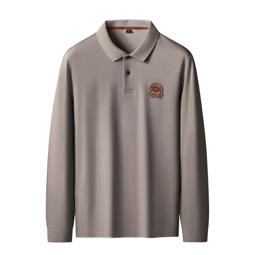 【莱赛尔】【100%棉】【新款DK】大依优型大码长袖Polo衫翻领纯棉男士加肥加大休闲大码男装宽松长袖体恤上衣 商品图3