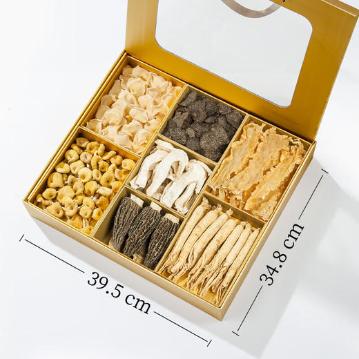 【中秋礼盒】神农金康 七星高照高档松茸黑松露山珍海味七拼菌菇礼盒410g 新中式滋补礼 商品图3