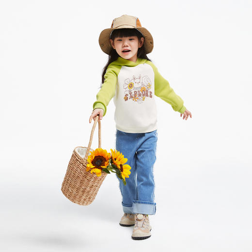 女童户外感拼色带帽卫衣安奈儿童装实体店同款XG431675 商品图3