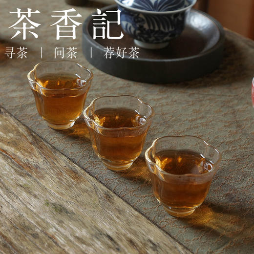 茶香记 耐热 透明玻璃品杯 六瓣花杯 剔透莹润 造型优美 茶杯 茶具 商品图4