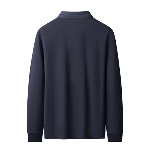 【双股丝光长绒棉】【100%棉】【新款DK】大依优型大码长袖Polo衫翻领纯棉男士加肥加大休闲大码男装宽松长袖体恤上衣 商品图8