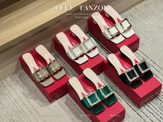 R* 系列4.5cm中跟，方钻无后跟单鞋 商品图1