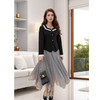 9/1奢姿大码女装2024秋季不规则气质网纱半松紧裙子胖妹妹时尚半身裙9943490274 商品缩略图0