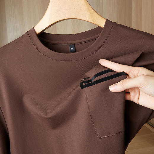 【新款DPF】大依优型大码长袖T恤圆领休闲加肥加大上衣男士胖子体恤打底 商品图1