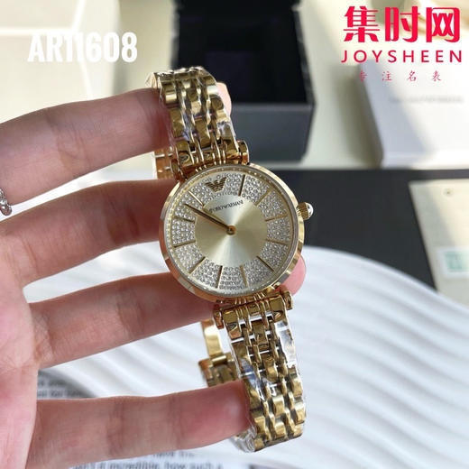 原单阿玛尼ARMANI 全金满天星 AR11608女士腕表
机芯：原装进口石英机芯 商品图0