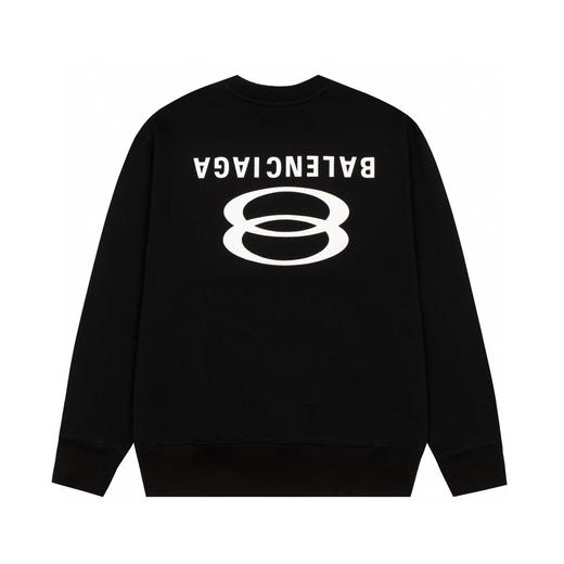 Balen*ga/巴黎世*2023SS 双环字母logo圆领卫衣（Y*BG） 商品图3