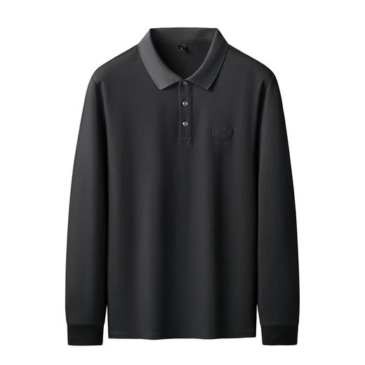 【双股丝光长绒棉】【100%棉】【新款DK】大依优型大码长袖Polo衫翻领纯棉男士加肥加大休闲大码男装宽松长袖体恤上衣 商品图6