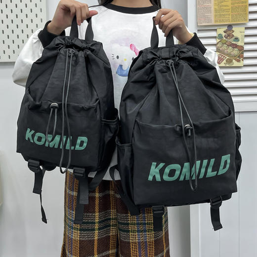 【户外运动轻便抽绳双肩包】男女款束口包登山包 大学生上课包补课包 商品图1