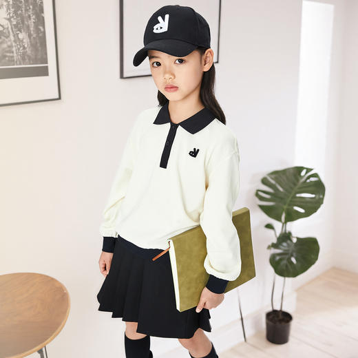 【实体店同款】女童学院风西装百褶裙半身裙2023年秋季新款安奈儿童装AG333650 商品图2