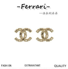 香奶奶   新款 小方钻珍珠耳钉