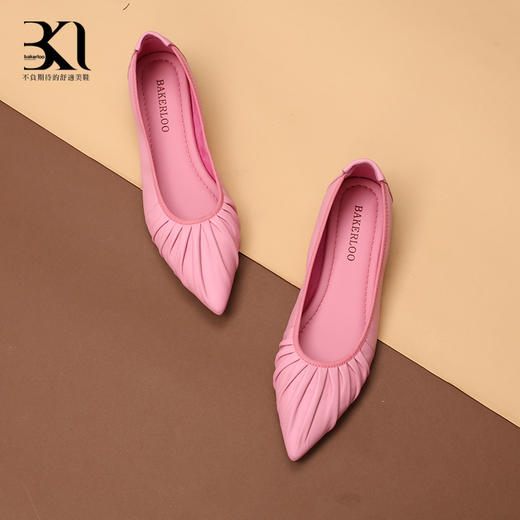 BAKERLOO羊皮尖头舒适平底单鞋 商品图3