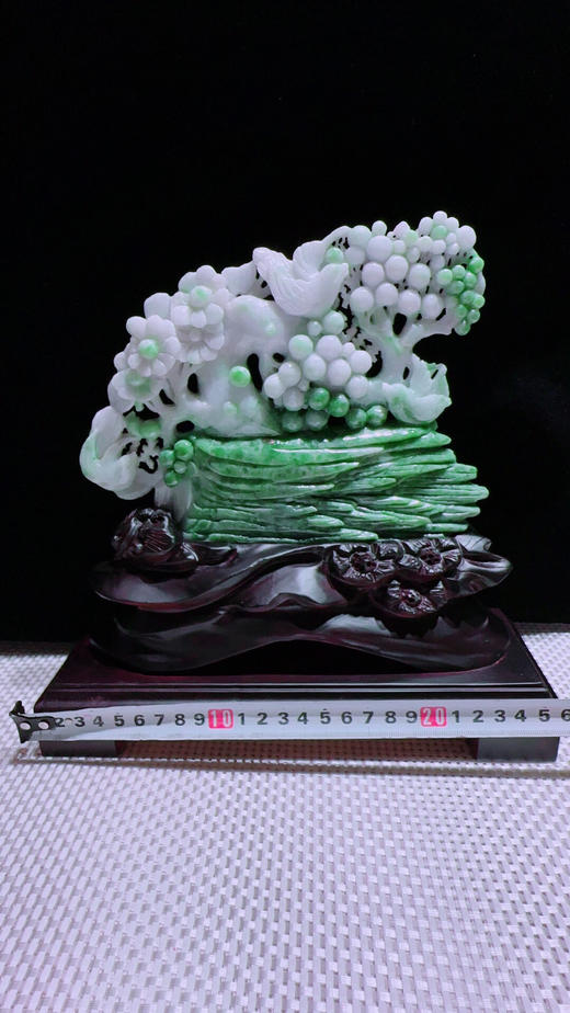 620309翡翠摆件【鸟语花香 富贵满堂】 商品图2