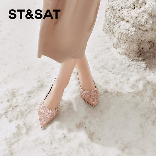 星期六优雅气质渐变水钻高跟婚鞋SSC3111100 商品图4