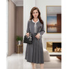 9/1奢姿大码女装2024秋季木耳领气质百褶两件套胖妹妹时尚简约套装9943930008 商品缩略图2