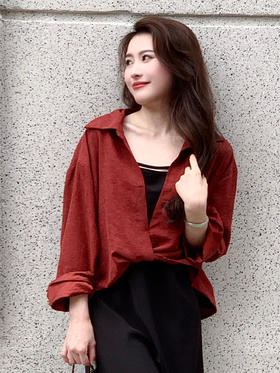 【百图lulu定制】【安可拉衬衫】宽松 气质小众 显瘦遮肉 长袖衬衫