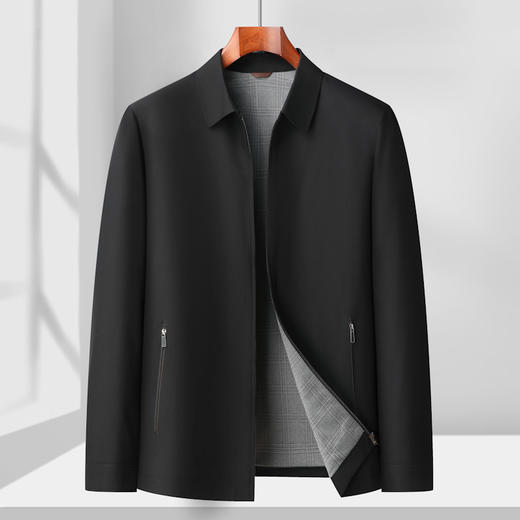 【新款DLS】大依优型大码翻领夹克外套加肥加大肥佬休闲上衣男士胖子 商品图1