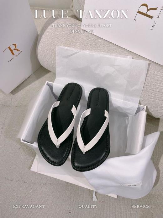 TR 23春夏新款小众极简真皮人字凉鞋拖鞋 商品图4