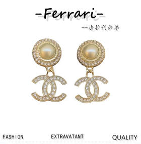 香奶奶 小香 新款彩色七彩珍珠耳钉