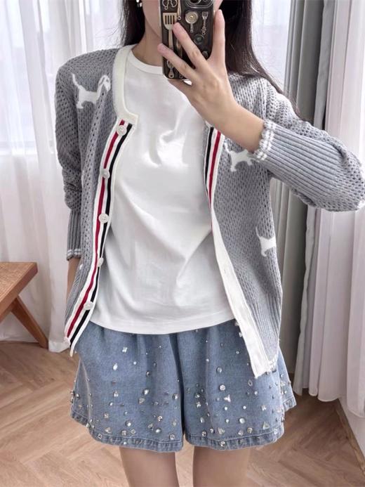 TB/布朗镂空嵌花早秋精纺羊毛开衫外套 商品图2