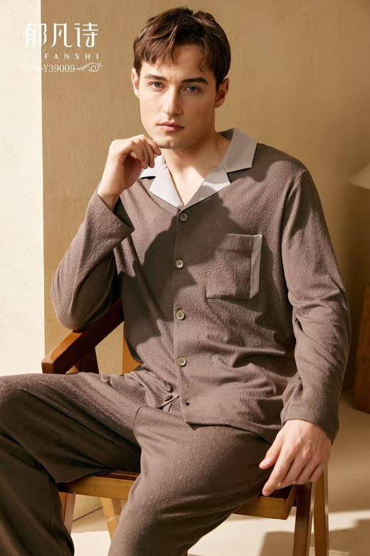 郁凡诗男款家居睡衣上下套Y39009 商品图1