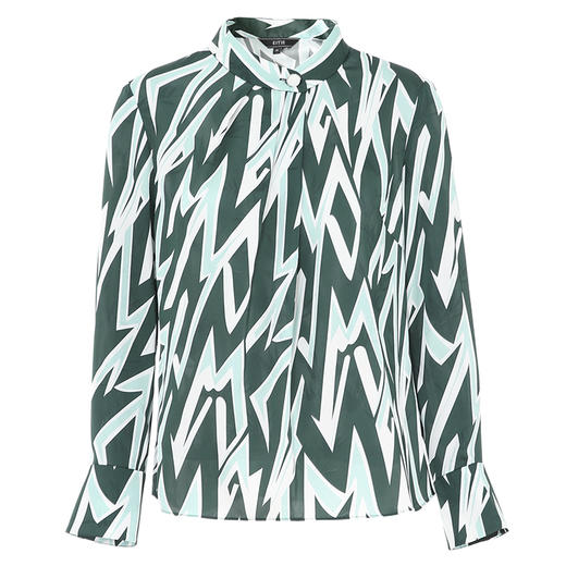 EITIE爱特爱秋季新款修身显瘦百搭印花小上衣7513208 商品图5