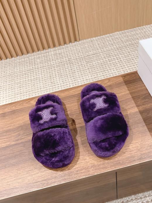 Celin* 凯旋门 经典毛拖 拖鞋 多色可选（HD） 商品图2