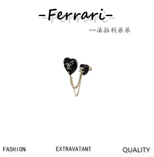 香奶奶   新款黑色爱心胸针 商品图0