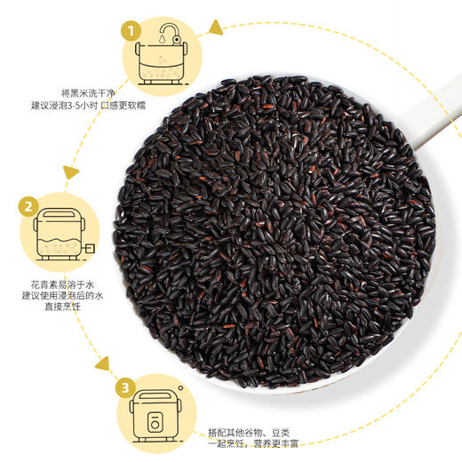 【寒地黑珍珠】袋鼠小布东北寒地黑米 780g/罐 商品图6