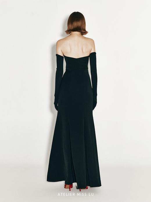 【克洛丽丝】抽象花片设计抹胸开衩鱼尾礼服长裙 商品图2