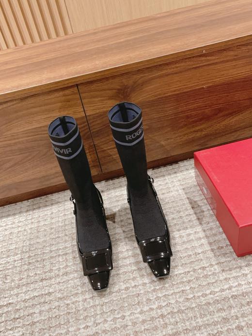 * #袜子靴  RV经典方扣漆皮袜靴 （HD） 商品图3