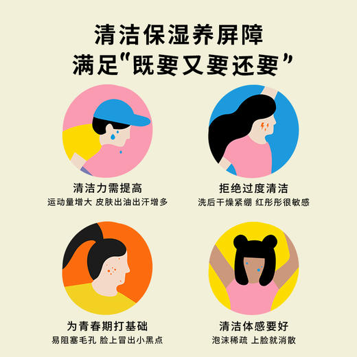 【MUSE&FRIENDS】大童净润洁面泡泡儿童洗面奶卸防晒男女洗脸清洁泡沫 商品图1