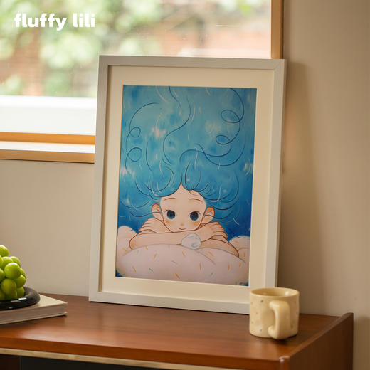 fluffy lili 白日梦小姐系列限量微喷复制画《蓝色角落》【本商品不支持用券】 商品图5