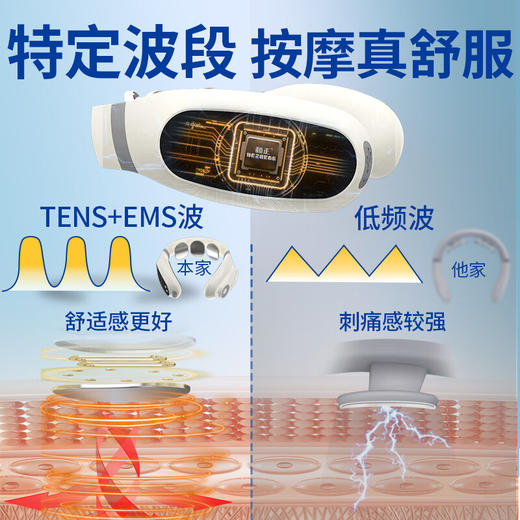 和正 颈椎按摩器肩颈按摩仪经络电脉冲护颈仪无线热敷脖子 商品图4