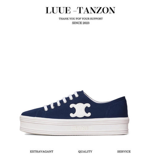 凯旋门 低帮系带帆布休闲运动鞋 【厚底】 商品图0