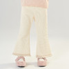 笛莎童装女童裤子2024冬季新款织带装饰加绒裤 商品缩略图0