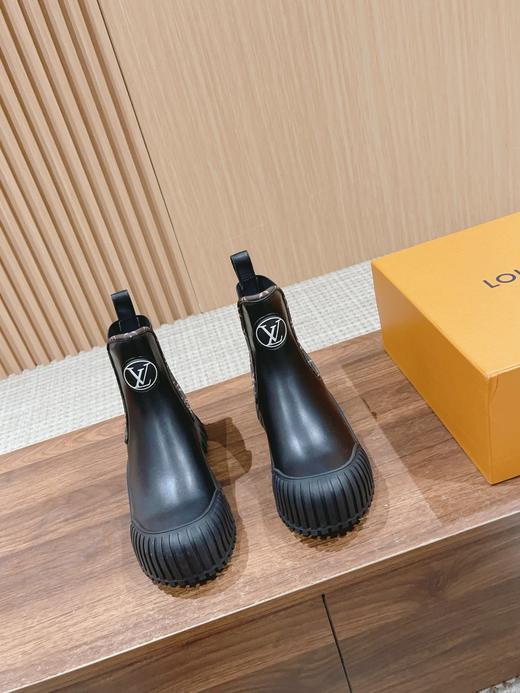 驴家   老花 厚底 短靴 切尔西 平底 及踝靴 HD 商品图4