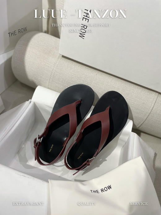 TR 23春夏新款小众极简真皮人字凉鞋拖鞋 商品图2