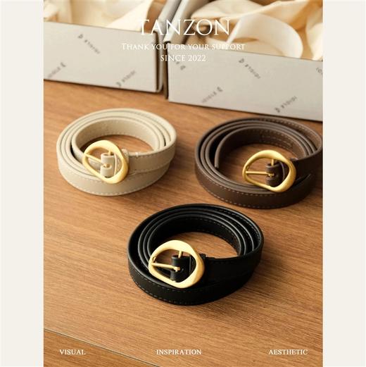 简约ICICLE 之禾原厂头层牛皮女士光面皮带小号种子腰带！ 商品图0